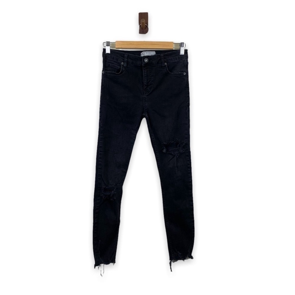 Free People Distressed Raw Hem Stretch Skinny Jeans Size 26R